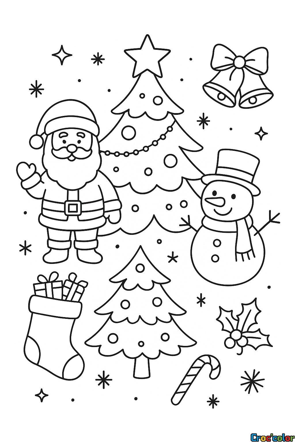 Dessin de Noël à colorier