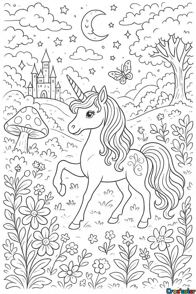 Coloriage Licorne Magique : Un Voyage au Pays des Rêves à Imprimer