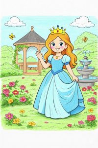 Illustration de la catégorie Coloriages Princesses : Le royaume de la créativité