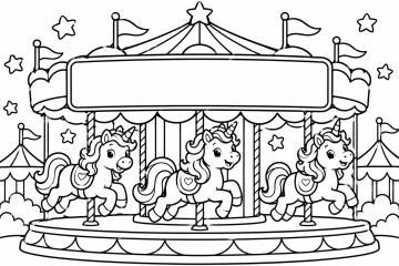 Carrousel de licornes enchanté