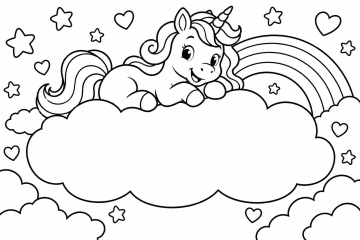 Licorne et ballon cœur géant