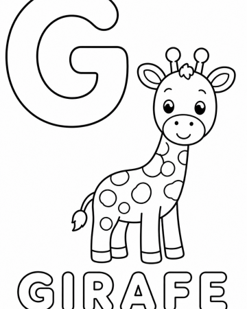 Coloriage Lettre G comme Girafe : Abécédaire Ludique pour Maternelle