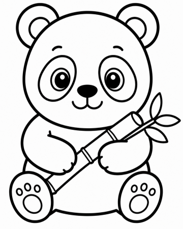 Coloriage Bébé Panda Mignon Maternelle - Dessin Panda Facile à Imprimer Gratuit