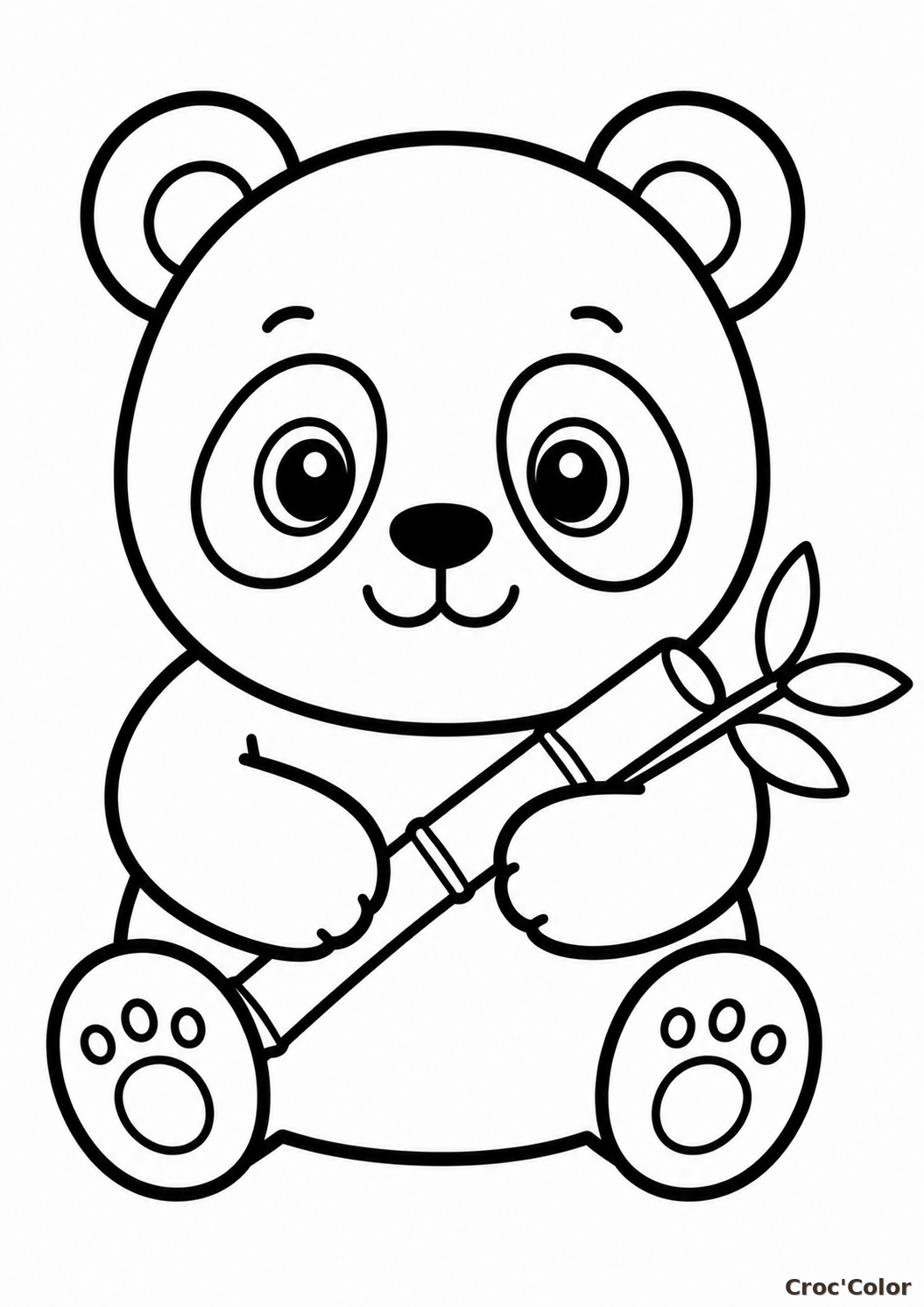 Coloriage Bébé Panda Mignon Maternelle - Dessin Panda Facile à Imprimer Gratuit
