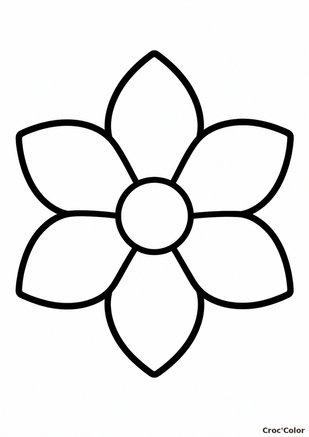 Coloriage Mandala Fleur Facile - Dessin Fleur Simple pour Bébé et Maternelle à Imprimer Gratuit
