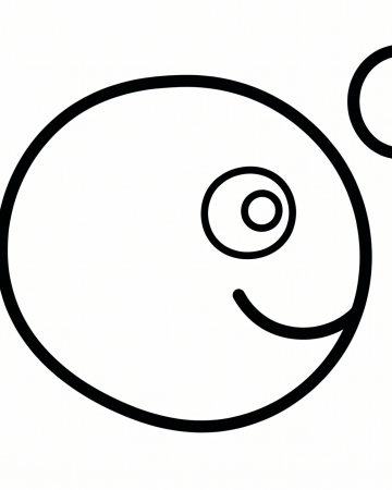 Coloriage Poisson Facile Maternelle - Dessin Mer Bébé à Imprimer