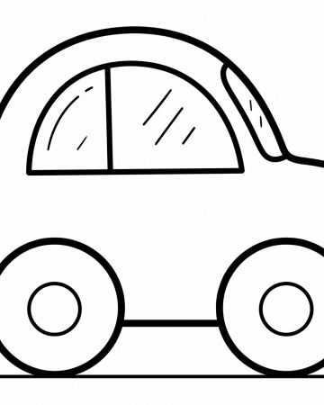 Coloriage Voiture Facile Maternelle - Dessin Camion Bébé à Imprimer