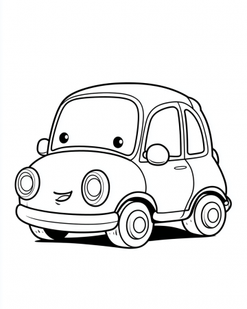 Coloriage Voiture Facile Maternelle - Dessin Petite Voiture Simple à Imprimer Gratuit