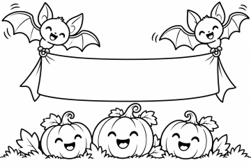 Coloriage prénom personnalisé Halloween Citrouilles