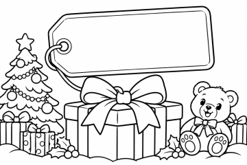 Coloriage prénom personnalisé Cadeaux de Noël