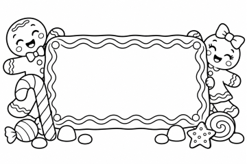 Coloriage prénom personnalisé Pains d&rsquo;épice Noël
